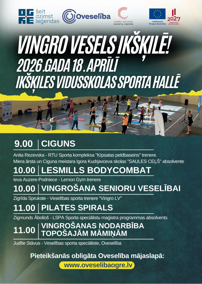 Pasākums “Vingro vesels Ikšķilē!” 2026.gada 18.aprīlī