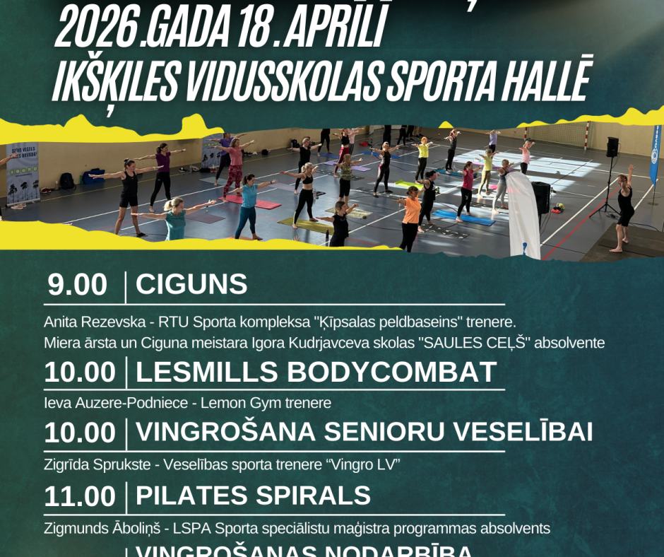 Pasākums “Vingro vesels Ikšķilē!” 2026.gada 18.aprīlī