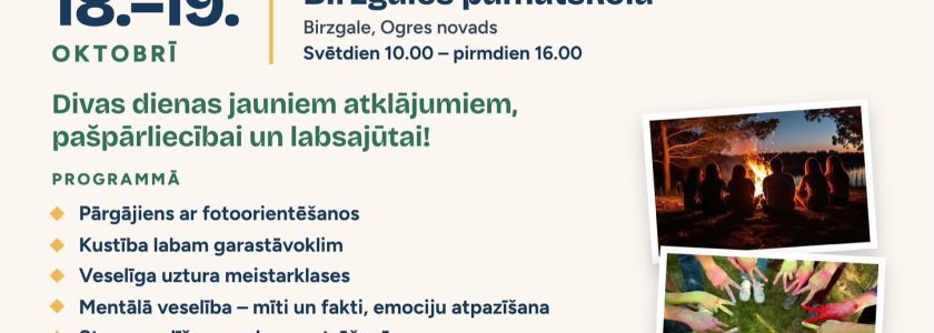 Diennakts jauniešu nometne “Esi brīvs!” 2026.g. 18.-19.oktobrī