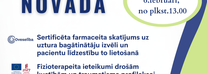 Pasākums “Veselības stundas novadā” 2026.gada 6.februārī, Ogrē