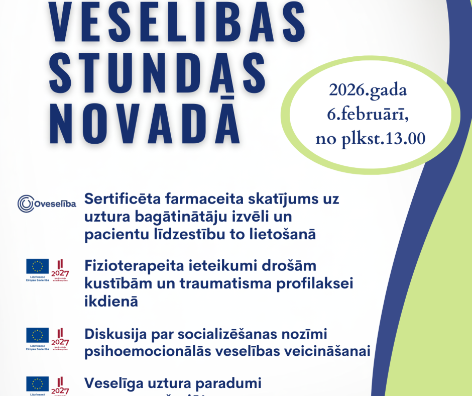 Pasākums “Veselības stundas novadā” 2026.gada 6.februārī, Ogrē