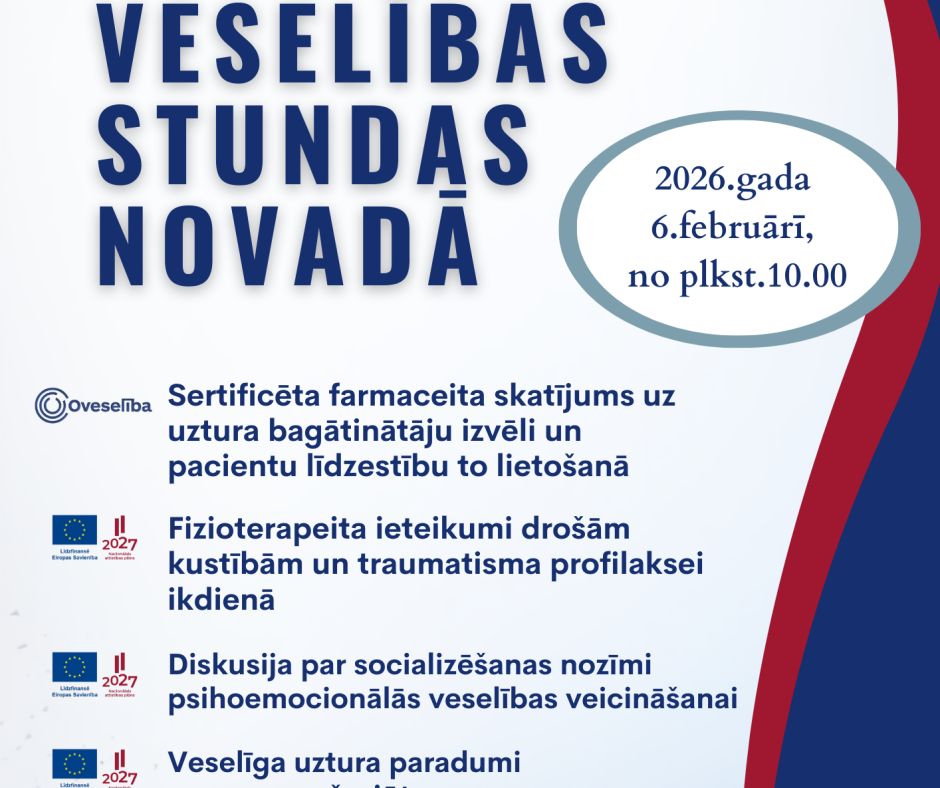Pasākums “Veselības stundas novadā”, 2026.gada 6.februārī, Suntažos