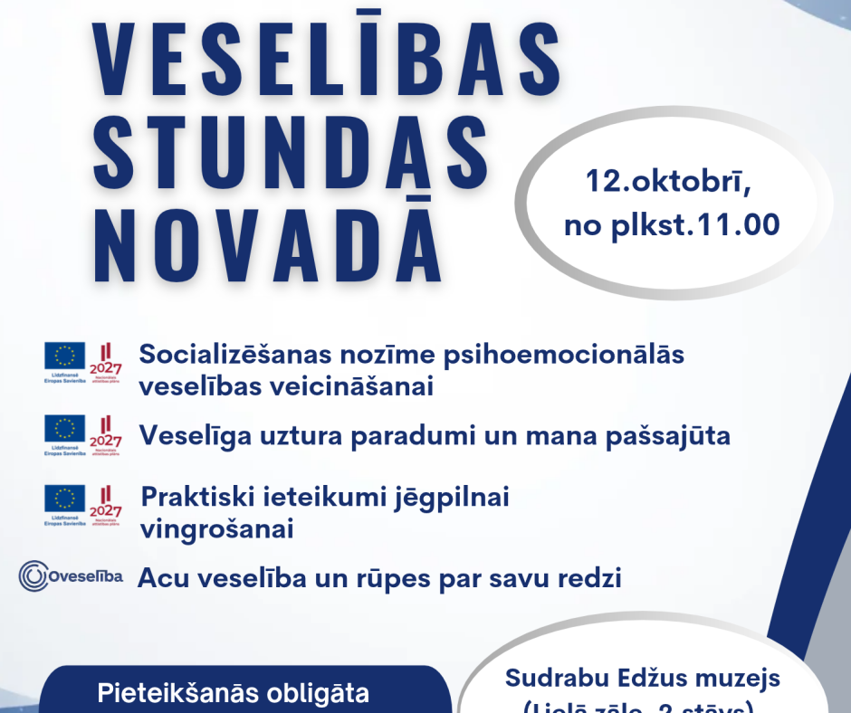 Pasākums “Veselības stundas novadā” 2026.gada 12.oktobrī Meņģeles pagastā