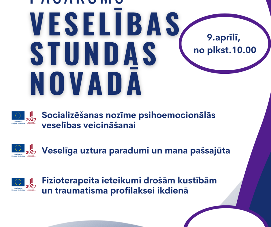 Pasākums “Veselības stundas novadā” 2026.gada 9.aprīlī, Ķegumā