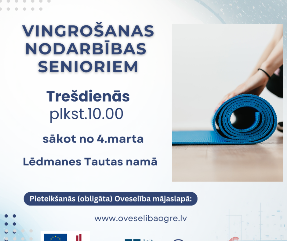 Vingrošanas nodarbības senioriem, Lēdmanē (trešdienās, sākot no 4.marta)
