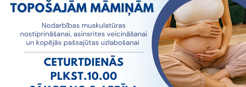 Vingrošanas nodarbības topošajām māmiņām, Ogrē | Ceturtdienās, sākot no 9.aprīļa