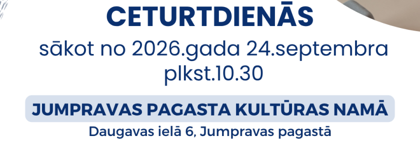 Vingrošanas nodarbības senioriem Jumpravā, sākot no 2026.gada 24.septembra